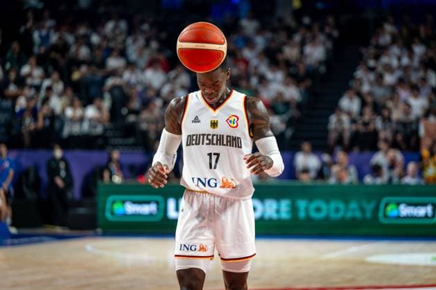 Basketball Okinawa 03 09 2023 FIBA Basketball World Cup 2023 World Cup Men Round 2 Germany GER Slovenia SLO Dennis Schröder Schroeder Germany, No 17 Schröder Schroder
