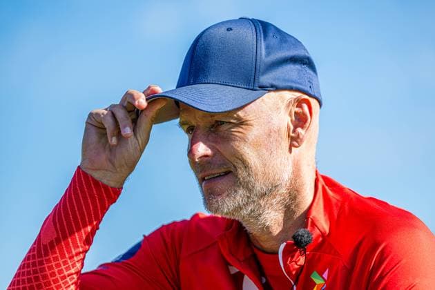 230904 Stale Solbakken, head coach of the Norwegian national football team during a press event on September 4, 2023 in Lillestrom Photo Marius Simensen BILDBYRAN COP 238 bbeng football fotboll fotboll norge norway practice soccer training trening träning  Copyright: MARIUSxSIMENSEN BB230904BB283