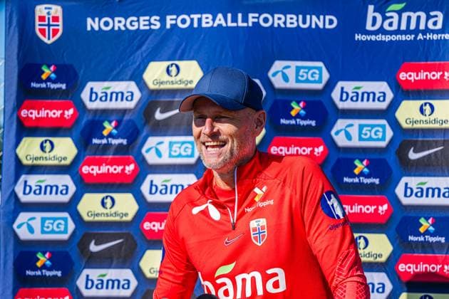 230904 Stale Solbakken, head coach of the Norwegian national football team during a press event on September 4, 2023 in Lillestrom Photo Marius Simensen BILDBYRAN COP 238 bbeng football fotboll fotboll norge norway practice soccer training trening träning  Copyright: MARIUSxSIMENSEN BB230904BB288