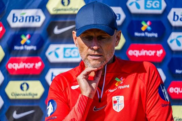 230904 Stale Solbakken, head coach of the Norwegian national football team during a press event on September 4, 2023 in Lillestrom Photo Marius Simensen BILDBYRAN COP 238 bbeng football fotboll fotboll norge norway practice soccer training trening träning  Copyright: MARIUSxSIMENSEN BB230904BB293