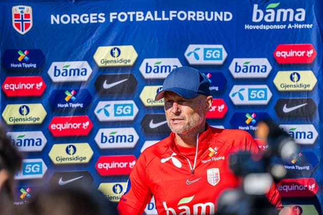 230904 Stale Solbakken, head coach of the Norwegian national football team during a press event on September 4, 2023 in Lillestrom Photo Marius Simensen BILDBYRAN COP 238 bbeng football fotboll fotboll norge norway practice soccer training trening träning  Copyright: MARIUSxSIMENSEN BB230904BB313