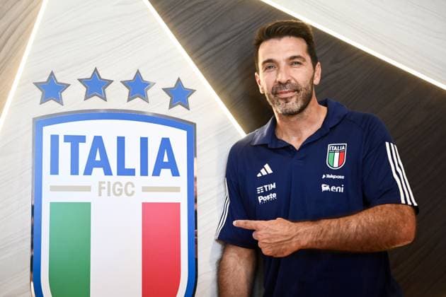 Sport Bilder des Tages Foto Massimo Paolone LaPresse 4 Settembre 2023 - Firenze, Italia - calcio - Raduno Nazionale Italiana Calcio - Conferenza stampa Capo Delegazione Gianluigi Buffon - Centro Tecnico Coverciano. Nella foto: Gianluigi Buffon September 4, 2023 Florence, Italy - sport, calcio - Italian National Football Gathering - Head of Delegation press conference, PK, Pressekonferenz Gianluigi Buffon - Coverciano Technical Centre. In the pic: Gianluigi Buffon  Copyright: xMassimoxPaolone LaPressex