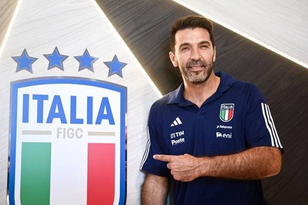 Foto Massimo Paolone LaPresse 4 Settembre 2023 - Firenze, Italia - calcio - Raduno Nazionale Italiana Calcio - Conferenza stampa Capo Delegazione Gianluigi Buffon - Centro Tecnico Coverciano. Nella foto: Gianluigi Buffon September 4, 2023 Florence, Italy - sport, calcio - Italian National Football Gathering - Head of Delegation press conference, PK, Pressekonferenz Gianluigi Buffon - Coverciano Technical Centre. In the pic: Gianluigi Buffon  Copyright: xMassimoxPaolone LaPressex