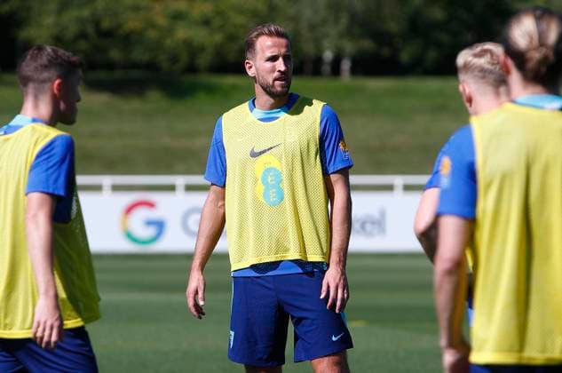 England Mens Training, St Georges Park, Sep 5 2023 Harry Kane (Bayern Munich) during the England Mens Training session at St Georges Park, Burton On Trent on September 5th - Burton Upon Trent England Copyright: xStevexBond PPAUKx PPA-051207
