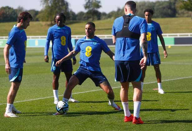 England Mens Training, St Georges Park, Sep 5 2023 Kyle Walker (Manchester City) during the England Mens Training session at St Georges Park, Burton On Trent on September 5th - Burton Upon Trent England Copyright: xStevexBond PPAUKx PPA-051215