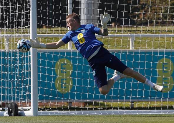 England Mens Training, St Georges Park, Sep 5 2023 Jordan Pickford (Everton) during the England Mens Training session at St Georges Park, Burton On Trent on September 5th - Burton Upon Trent England Copyright: xStevexBond PPAUKx PPA-051219