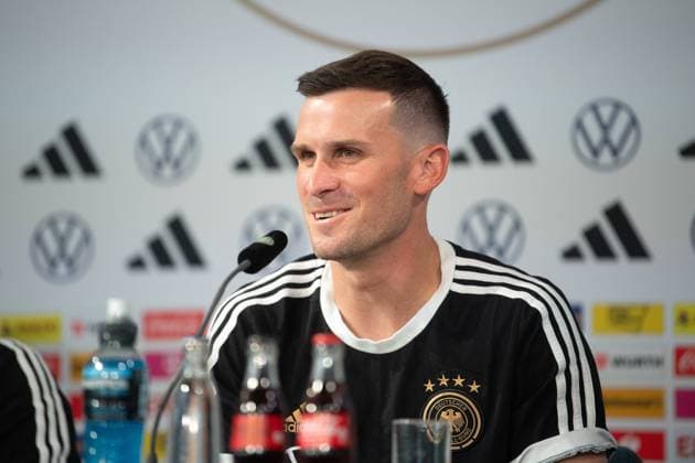 Football, men, season 2023 24, press conference of the German national team in the Autostadt Wolfsburg, in the picture Pascal Groß Germany , 05 09 2023, Copyright: xSebastianxRäppold MatthiasxKochx