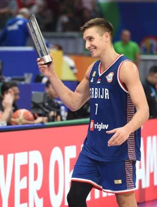 LITHUANIA vs SERBIA BOGDAN BOGDANOVIC, basketball player of Serbia, MVP at the FIBA World Cup match against Lithuania, at MOA Arena. Manila, 05.09.2023. photo: Nebojsa Parausic MN press photo BASKETBALL, FIBA, WORLD CUP, SERBIA, LITHUANIA Manila MOA Arena Philippines Copyright: xNebojsaxParausicx xMNxPressx