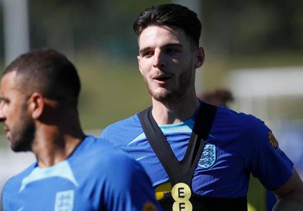 England Mens Training, St Georges Park, Sep 5 2023 Declan Rice (Arsenal) during the England Mens Training session at St Georges Park, Burton On Trent on September 5th - Burton Upon Trent England Copyright: xStevexBond PPAUKx PPA-051243