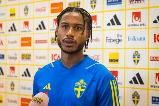 230905 Jens Cajuste of Sweden in the mixed zone after a training session on September 5, 2023 in Stockholm Photo Michael Campanella BILDBYRAN COP 313 MC0063 fotboll football soccer fotball em kval kval uefa euro qualifier qualifier träning practice training sverige sweden sverige a bbeng  Copyright: MICHAELxCAMPANELLA BB230905MC055