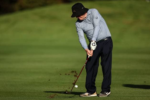 2023 Horizon Irish Open, The K Club, Kildare 6 9 2023 JP McManus hits down the 4th fairway JP McManus hits down the 4th fairway 6 9 2023  Copyright: x INPHO BenxBradyx BB1_1610
