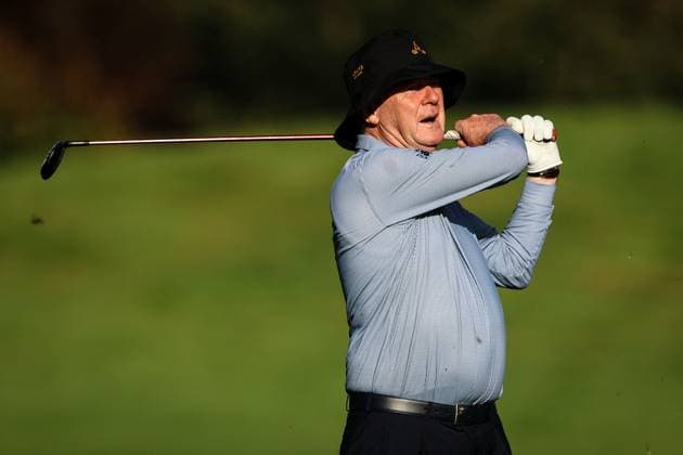 2023 Horizon Irish Open, The K Club, Kildare 6 9 2023 JP McManus hits down the 4th fairway JP McManus hits down the 4th fairway 6 9 2023  Copyright: x INPHO BenxBradyx BB1_1611