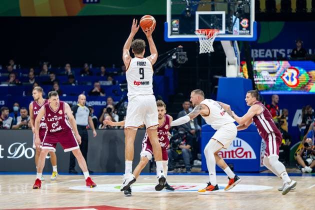 Basketball Manila Pasay 06 09 2023 FIBA Basketball World Cup 2023 World Cup Men Quarterfinals Germany GER Latvia LAT Franz Wagner Germany, No 09