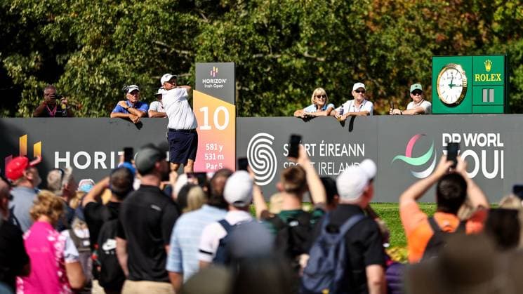 2023 Horizon Irish Open, The K Club, Kildare 6 9 2023 Shane Lowry tees off the 10th Shane Lowry tees off the 10th 6 9 2023  Copyright: x INPHO BenxBradyx 056A2906