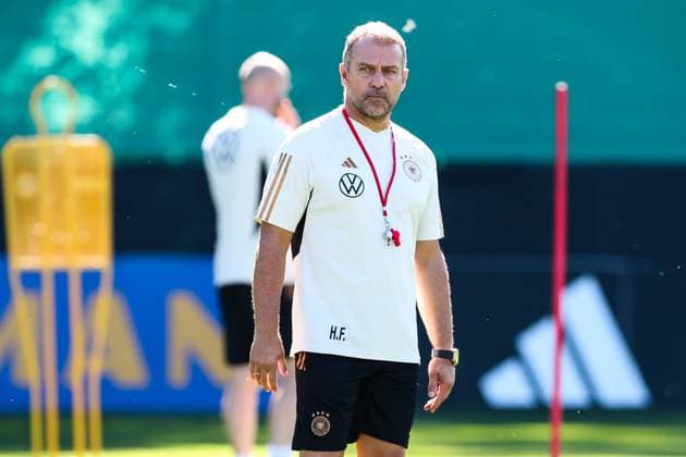 National coach Hansi Flick Germany training national team Germany behind AOK Arena in Wolfsburg football,Germany,06 09 2023