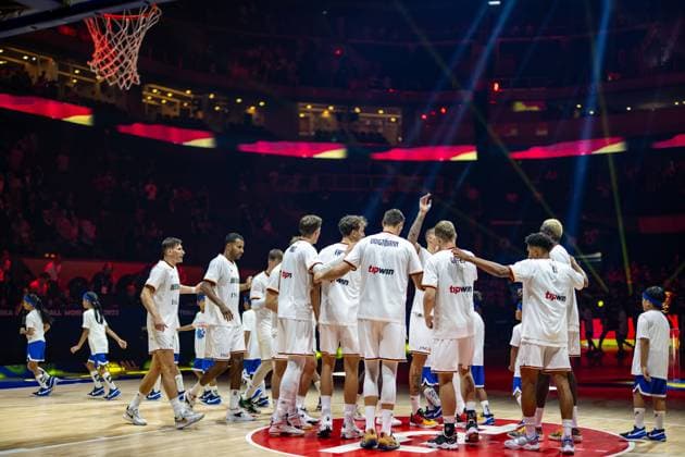 Basketball Manila Pasay 06 09 2023 FIBA Basketball World Cup 2023 World Cup Men Quarterfinals Germany GER Latvia LAT Team Germany Huddle