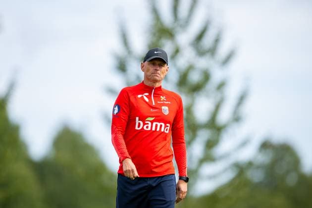230906 Stale Solbakken, head coach of the Norwegian national football team, during a training session on September 6, 2023 in Lillestrom Photo Vegard Grott BILDBYRAN code VG VG0514 bbeng fotball football soccer fotboll trening training practice norge norway  Copyright: VEGARDxGRoTT BB230906VG025