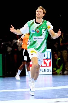 DEU, DHB, 1 HBL, Fuechse Berlin vs SC Magdeburg, 06 09 2023, Max Schmeling Halle, Berlin, DEU, DHB, 1 HBL, Fuechse Berlin vs SC Magdeburg, in picture Mathias Gidsel Fuechse Berlin 19 Foto Juergen Engler nordphoto GmbH nordphotoxGmbHx xEngler nph00076