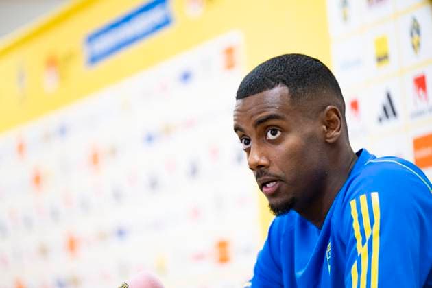 SOLNA 20230907 Alexander Isak at todays press conference at Friends arena before the national and European Championship qualifying match against Estonia SOLNA SWEDEN x10050x  Copyright: xPontusxLundahl TTx SVENSKA LANDSLAGET TRÄNING FRIENDS ARENA