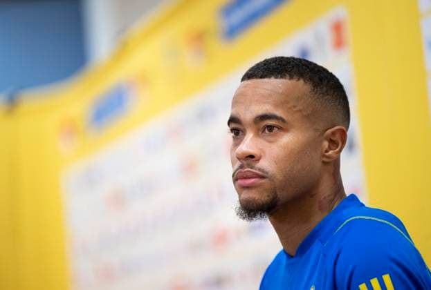 SOLNA 20230907 Robin Quaison at todays press conference at Friends arena before the national and European Championship qualifying match against Estonia SOLNA SWEDEN x10050x  Copyright: xPontusxLundahl TTx SVENSKA LANDSLAGET TRÄNING FRIENDS ARENA