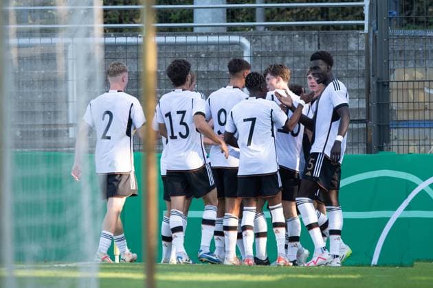 Football, U20, season 2023 24, Elite League U20 1 matchday , Germany U20 Italy U20 in Berlin, Germany cheers after goal to 1 0 by Marius Wörl U20 Germany , 07 09 2023, Copyright: xSebastianxRäppold MatthiasxKochx