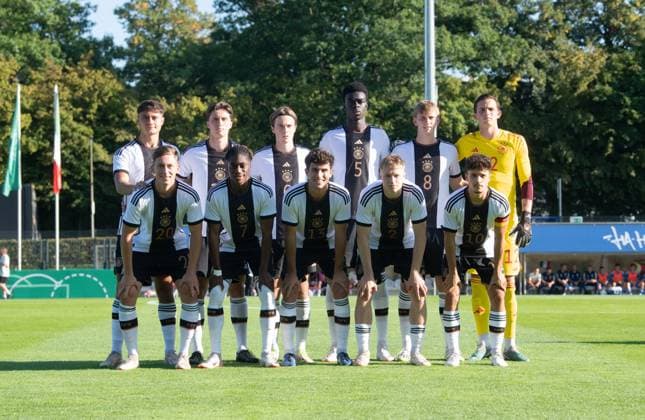 Football, U20, season 2023 24, Elite League U20 1 matchday , Germany U20 Italy U20 in Berlin, team photo Germany, 07 09 2023, Copyright: xSebastianxRäppold MatthiasxKochx