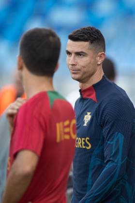 Slovakia vs. Portugal UEFA EURO, EM, Europameisterschaft,Fussball Cristiano Ronaldo Portugal football national team, Nationalteam player Cristiano Ronaldo during the training session at Narodny futbalovy stadion (National football stadium Tehelne pole) in Bratislava ahead of the Euro 2024 qualifying match against Slovakia. Bratislava, Slovakia, September 07, 2023. Photo by Branislav Racko Copyright: xx _BRR7334