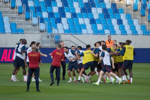 Slovakia vs. Portugal UEFA EURO, EM, Europameisterschaft,Fussball Cristiano Ronaldo Portugal football national team, Nationalteam players during the training session at Narodny futbalovy stadion (National football stadium Tehelne pole) in Bratislava ahead of the Euro 2024 qualifying match against Slovakia. Bratislava, Slovakia, September 07, 2023. Photo by Branislav Racko Copyright: xx _BRR7584
