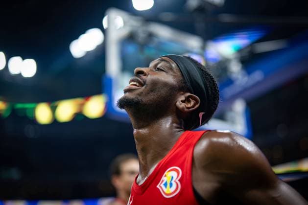 Basketball Manila Pasay 08 09 2023 FIBA Basketball World Cup 2023 Mens World Cup Semifinals Serbia SRB Canada CAN Shai Gilgeous Alexander Canada, No 02