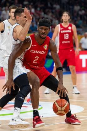 September 8, 2023, Manila, Philippines: FIBA World Cup Basketball semi-Final. Serbia vs Canada. Canadas Shai GILGEOUS-ALEXANDER in action Manila Philippines - ZUMAr144 20230908_zap_r144_003 Copyright: xJaynexRussellx