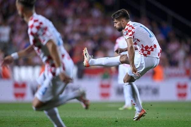 Croatia v Latvia: Group D - UEFA EURO, EM, Europameisterschaft,Fussball 2024 European Qualifiers RIJEKA, CROATIA - SEPTEMBER 8: Bruno Petkovic of Croatia celebrates goal during the UEFA EURO 2024 European qualifier match between Croatia and Latvia at Stadion HNK Rijeka on September 8, 2023 in Rijeka, Croatia. IgorxSoban PIXSELL