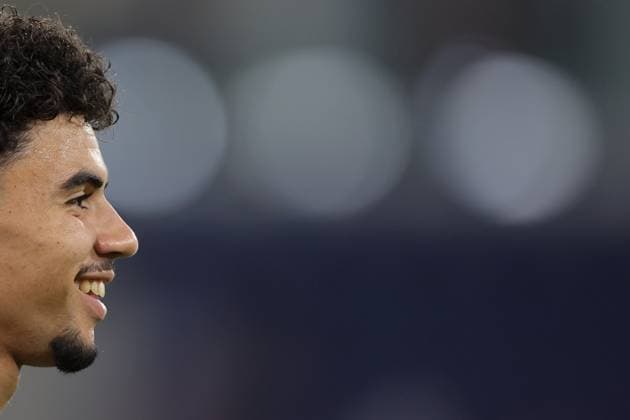 Aiman Dardari Luxembourg 9 laughs, portrait football, UEFA European Championship qualifiers 2024, 2023 2024 season, group J, European Qualifiers 08 09 2023 Luxembourg Iceland vs Iceland Stade de Luxembourg, Luxembourg