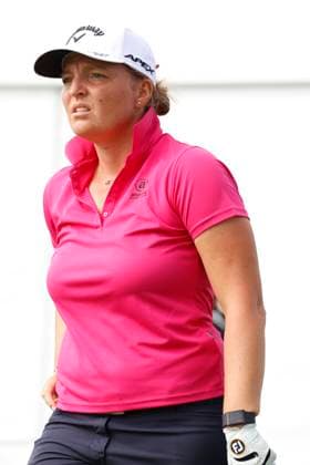 CINCINNATI, OH - SEPTEMBER 08: LPGA, Golf Damen golfer Perrine Delacour walks the 10th hole during the second round of the Kroger Queen City Championship at the Kenwood Country Club in Cincinnati, Ohio. (Photo by Brian Spurlock Icon Sportswire) GOLF: SEP 08 LPGA Kroger Queen City Championship EDITORIAL USE ONLY Icon230908059
