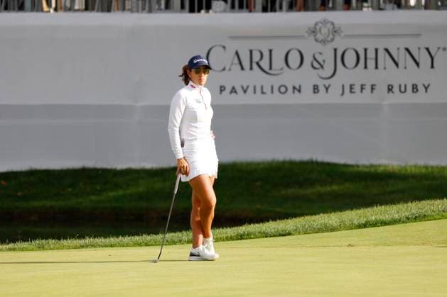 CINCINNATI, OH - SEPTEMBER 08: LPGA, Golf Damen golfer Maria Fassi waits to putt on the 14th hole during the second round of the Kroger Queen City Championship at the Kenwood Country Club in Cincinnati, Ohio. (Photo by Brian Spurlock Icon Sportswire) GOLF: SEP 08 LPGA Kroger Queen City Championship EDITORIAL USE ONLY Icon230908105