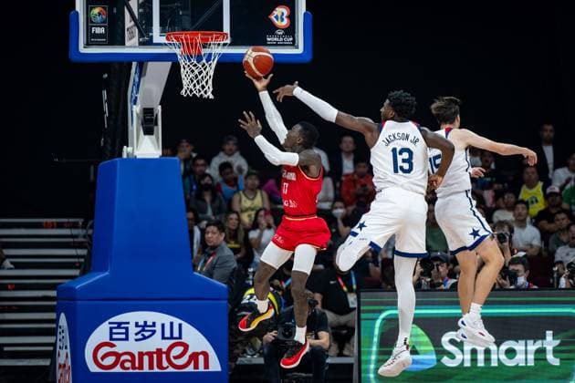 Basketball Manila Pasay 08 09 2023 FIBA Basketball World Cup 2023 Mens World Cup Semifinals United States of America USA Germany GER Dennis Schröder Schroeder Germany, No 17 Schröder Schroder JAREN JACKSON JR USA, No 13 AUSTIN REAVES USA, No 15