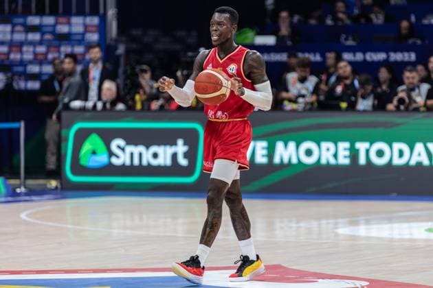 September 8, 2023, Manila, Philippines: Dennis Schroder of Germany seen in action during the semifinals of the FIBA Basketball World Cup 2023 between the United States and Germany at the Mall of Asia Arena-Manila. .Final score: Germany 113:111 USA. Manila Philippines - ZUMAs197 20230908_aaa_s197_379 Copyright: xNicholasxMullerx