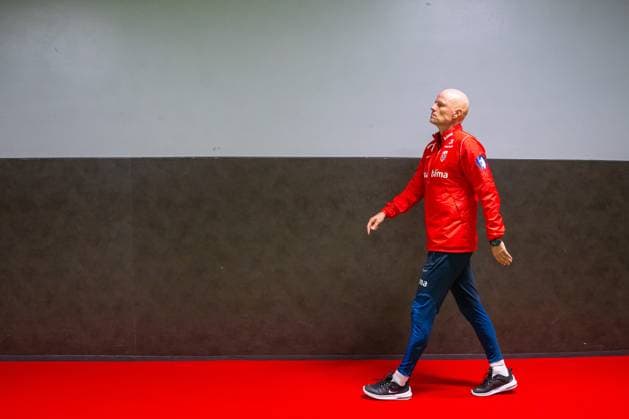 230909 Stale Solbakken, head coach of the Norwegian national football team, during a press conference on September 9, 2023 in Oslo Photo Vegard Grott BILDBYRAN kod VG VG0517 bbeng football soccer football soccer football uefa euro 2024 em qualification em kvalik press conference press conference press conference press conference norway norway  Copyright: VEGARDxGRoTT BB230909VG001