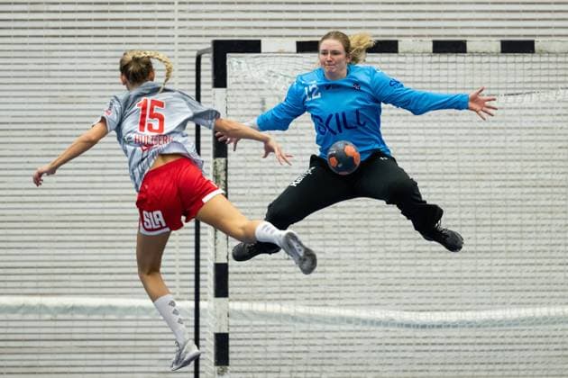 230909 Hallbys Christina Lövgren Hallberg during the match in Handbollsligan dam between Hallby and Skövde on September 9, 2023 in Jönköping, Sweden.  Copyright: CARLxSANDIN BB230909CS047