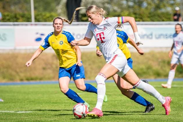 DFB Pokal Women, SFC Stern 1900 vs 1 FC Koeln Berlin, 09 09 2023 Sharon Beck 1 FC Koeln, 10 DFB Pokal Women 2 Round, SFC Stern 1900 vs 1 FC Koeln, Stadion Lichterfelde, Berlin 09 09 2023 DFL REGULATIONS PROHIBIT ANY USE OF PHOTOGRAPHS AS IMAGE SEQUENCES AND OR QUASI VIDEO Copyright: xBEAUTIFULxSPORTS LucianoxLimax