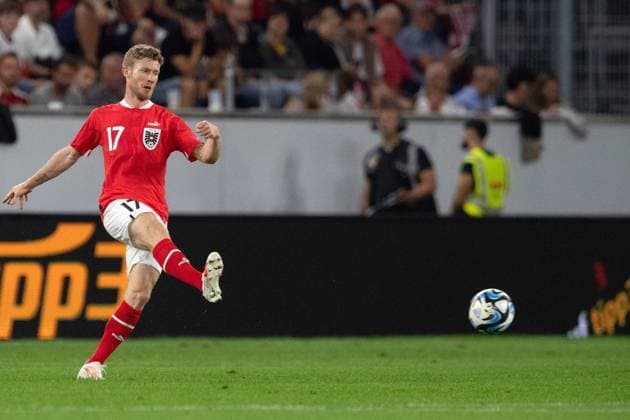 07 09 2023, Raiffeisen Arena, Linz, AUT, test match, Austria vs Moldova, in picture Florian Kainz AUT during the international football friendly match between Austria and Moldova at the Raiffeisen Arena in Linz, Austria on 2023 09 07 Expa Linz  EP_rei