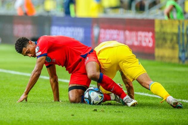 Wroclaw, 09.09.2023 MECZ 5. KOLEJKA ELIMINACJE DO MISTRZOSTW EUROPY 2024 GRUPA C: UKRAINA - ANGLIA --- QUALIFICATION FOR UEFA EURO, EM, Europameisterschaft,Fussball 2024 MATCH GROUP C IN WROCLAW: UKRAINE - ENGLAND NZ Jude Bellingham FOT. PATRYK PINDRAL 400mm.pl NEWSPIX.PL --- Newspix.pl POLAND OUT!  20230909_PP83_P83_0744