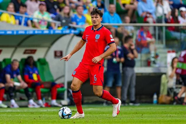 Ukraine v England UEFA European 2024 Qualifier 09 09 2023. Harry Maguire (6) of England during the UEFA European 2024 Qualifier match between Ukraine and England at Wroclaw Stadium, Wroclaw, Poland on 9 September 2023. Editorial use only , Copyright: xNigelxKeenex PSI-17984-0127