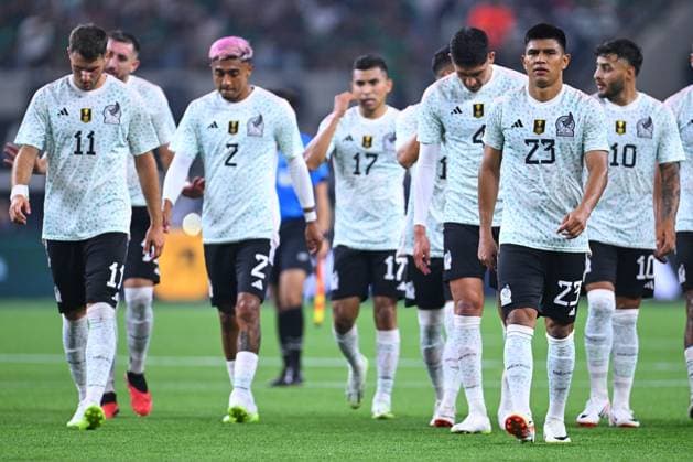 RECORD DATE NOT STATED Seleccion Mexicana 2023 Mexico vs Australia Santiago Gimenez, Julian Araujo, Orbelin Pineda, Jesus Gallardo, Alexis Vega of Mexico during the game Mexico (Mexican national team, Nationalteam vs Australian National Team, International Friendly, Länderspiel, Nationalmannschaft at the AT-T Stadium, on September 9, 2023. <br><br> Santiago Gimenez, Julian Araujo, Orbelin Pineda, Jesus Gallardo, Alexis Vega de Mexico durante el partido Mexico (Seleccion Mexicana) vs Australia, Amistoso Internacional, en el Estadio AT-T, el 9 de septiembre de 2023. ARLINGTON CDMXTEXAS ESTADOS UNIDOS Copyright: xJorgexMartinezx 20230909215918_SMN_23_AM_MEX_AUS_GALLARDO158