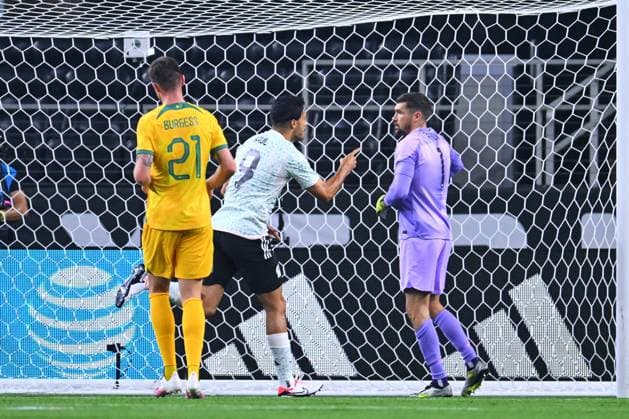 RECORD DATE NOT STATED Seleccion Mexicana 2023 Mexico vs Australia Raul Jimenez celebrates his goal 1-2 of Mexico during the game Mexico (Mexican national team, Nationalteam vs Australian National Team, International Friendly, Länderspiel, Nationalmannschaft at the AT-T Stadium, on September 9, 2023. <br><br> Raul Jimenez celebra su gol 1-2 de Mexico durante el partido Mexico (Seleccion Mexicana) vs Australia, Amistoso Internacional, en el Estadio AT-T, el 9 de septiembre de 2023. ARLINGTON CDMXTEXAS ESTADOS UNIDOS  Copyright: xJorgexMartinezx 20230909223853_SMN_23_AM_MEX_AUS_JIMENEZ217