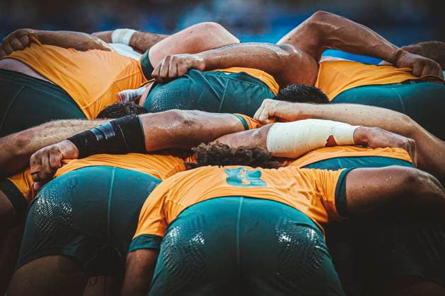 Bilder des Jahres 2023, Sport 09 September Sport Themen der Woche KW36 Australia v Georgia - Rugby World Cup France 2023 Sebastien Muylaert MAXPPP - Paris 09 09 2023 Illustration of Australia during the Rugby World Cup France 2023 match between Australia and Georgia at Stade de France in Paris, France. 09.09.2023 Paris France  Copyright: xMAXPPPxSébastienxMuylaertx LTG202309099801 LTG202309099801