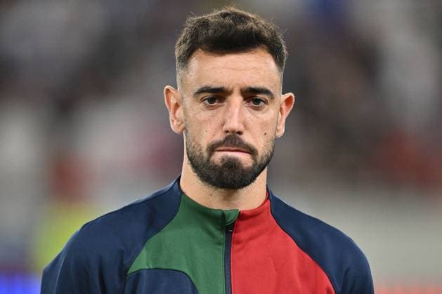 BRATISLAVA, SLOVAKIA - SEPTEMBER 8: Headshot Bruno Fernandes of Portugal looks on during the UEFA EURO, EM, Europameisterschaft,Fussball 2024 European qualifier match between Slovakia and Portugal at Tehelne pole on September 8, 2023 in Bratislava, Sl Slovakia v Portugal: Group J - UEFA EURO 2024 European Qualifiers Copyright: xSebastianxFrejx