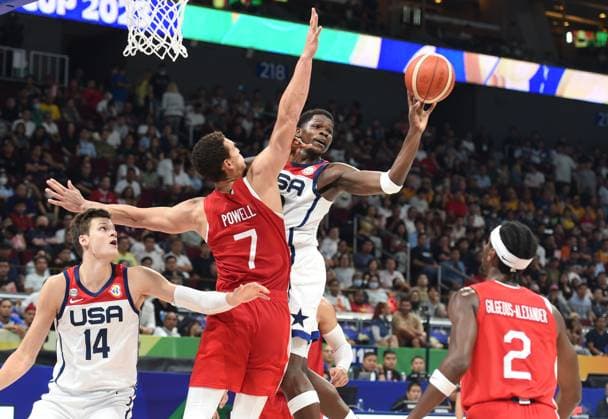 USA vs CANADA ANTHONY EDWARDS, basketball player of USA, at the FIBA World Cup match against Canada, for 3rd place, at MOA Arena. Manila, 10.09.2023. photo: Nebojsa Parausic MN press photo BASKETBALL, FIBA, WORLD CUP, USA, CANADA Manila MOA Arena Philippines Copyright: xNebojsaxParausicx xMNxPressx
