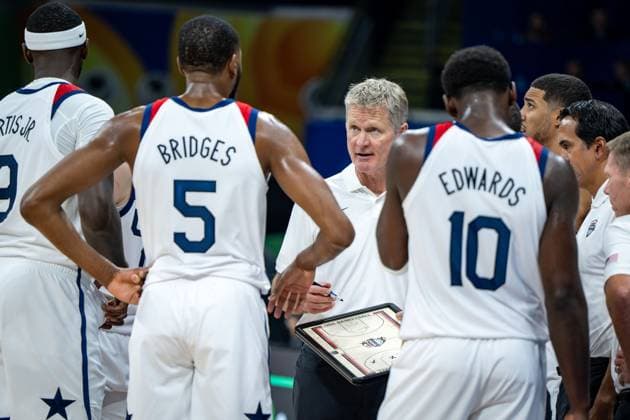Basketball Manila Pasay 10 09 2023 FIBA Basketball World Cup 2023 Mens World Championship Match for 3rd Place Bronze United States of America USA Canada CAN STEVE KERR USA, coach