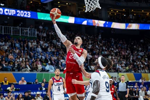 Basketball Manila Pasay 10 09 2023 FIBA Basketball World Cup 2023 Mens World Championship Match for 3rd Place Bronze United States of America USA Canada CAN Dillon Brooks Canada, No 24