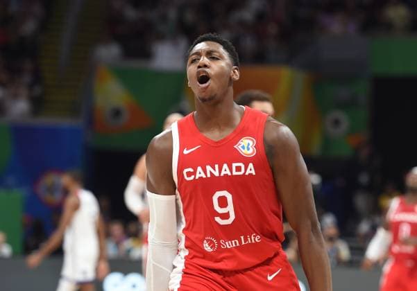 USA vs CANADA RJ BARRETT, basketball player of Canada, at the FIBA World Cup match against USA, for 3rd place, at MOA Arena. Manila, 10.09.2023. photo: Nebojsa Parausic MN press photo BASKETBALL, FIBA, WORLD CUP, USA, CANADA Manila MOA Arena Philippines Copyright: xNebojsaxParausicx xMNxPressx